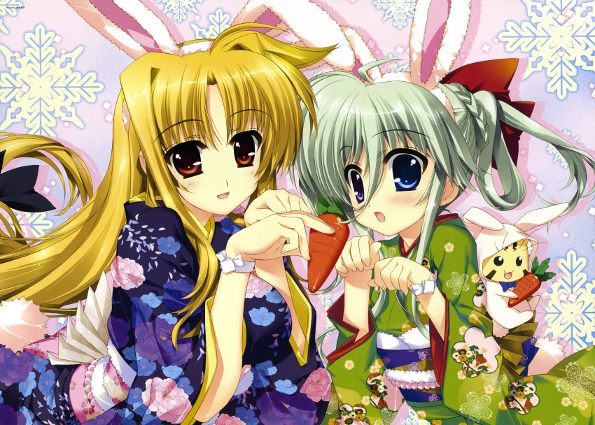 fate testarossa, einhard stratos, and asteion (lyrical nanoha and 1 more) drawn by fujima_takuya