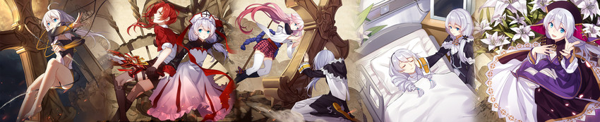 kiana kaslana, theresa apocalypse, yae sakura, and murata himeko (honkai and 1 more) drawn by sougishi_ego