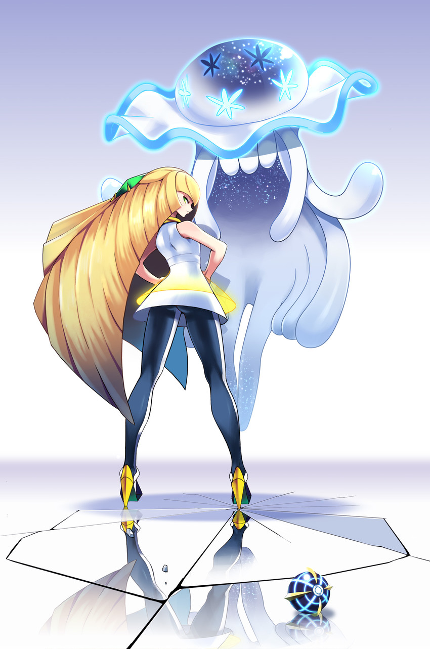 lusamine and nihilego (pokemon and 1 more) drawn by tm_(hanamakisan)
