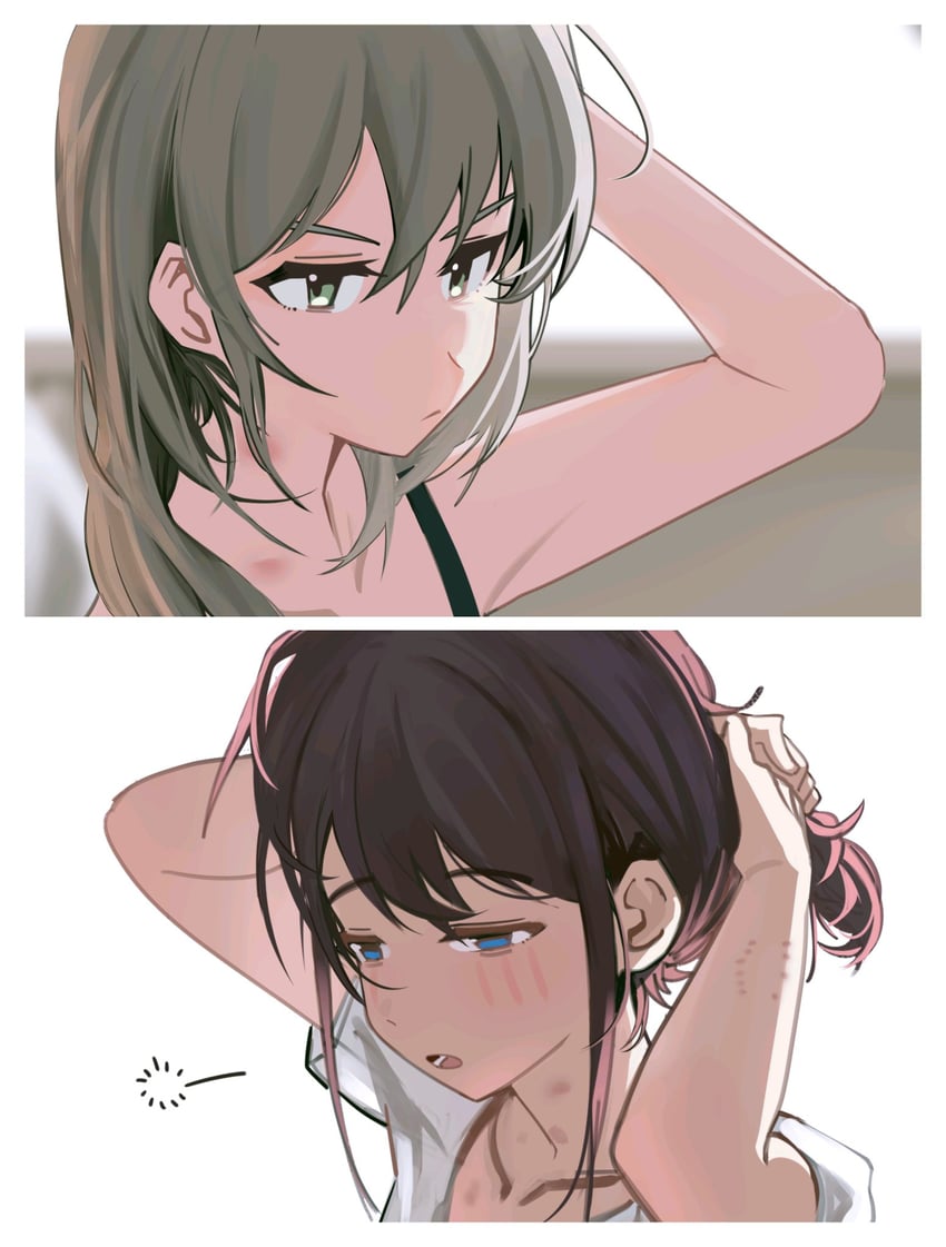 iseri nina and kawaragi momoka (girls band cry) drawn by haidao_mao
