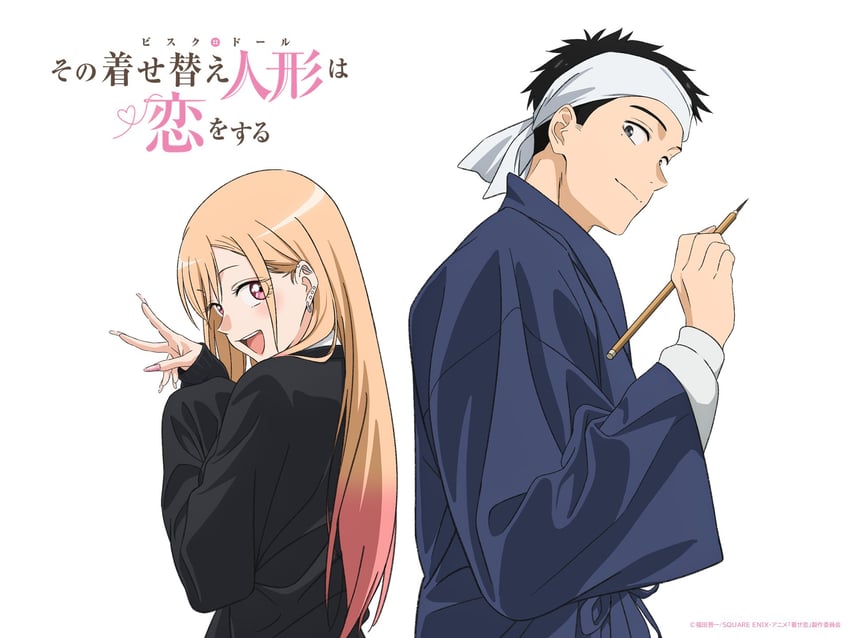 kitagawa marin and gojou wakana (sono bisque doll wa koi wo suru) drawn by yamazaki_jun
