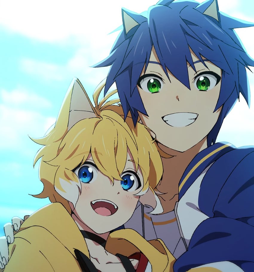 sonic the hedgehog and tails (sonic) drawn by banri_0917