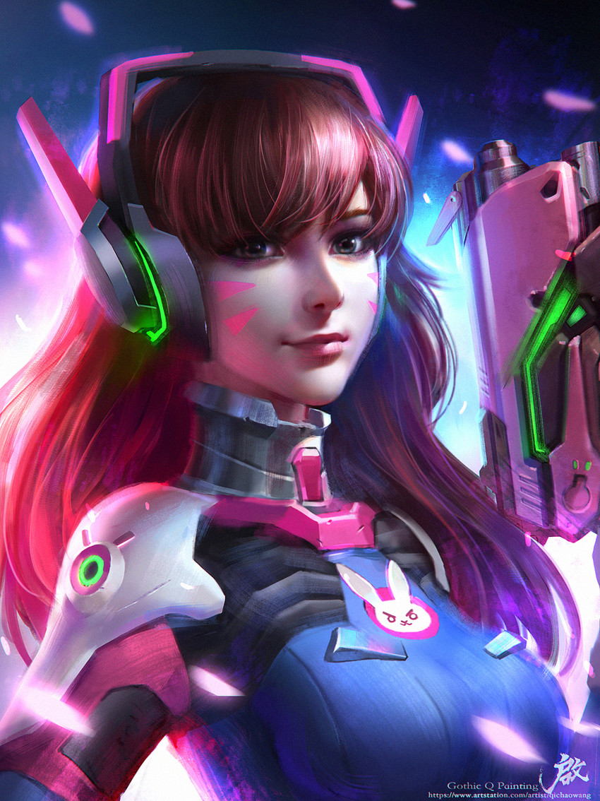d.va (overwatch and 1 more) drawn by qichao_wang