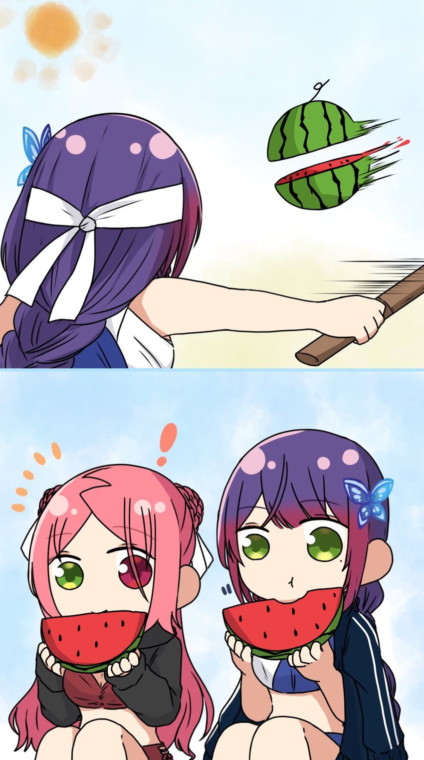 funada kiito and shiba tomoshibi (assault lily) drawn by nigari_(ngari_0115)