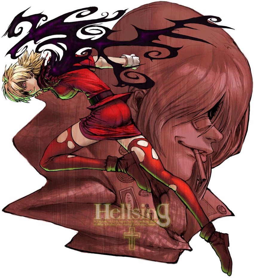 seras victoria and pip bernardotte (hellsing) drawn by loped