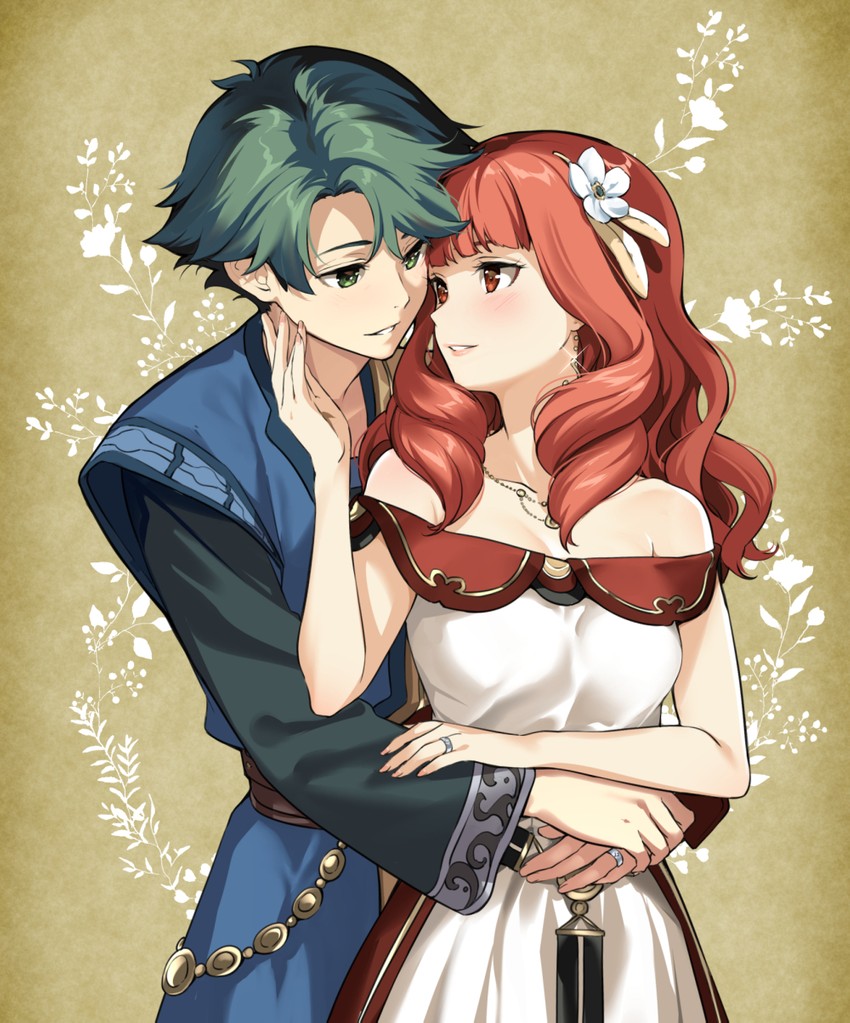 celica and alm (fire emblem and 1 more) drawn by taromarun