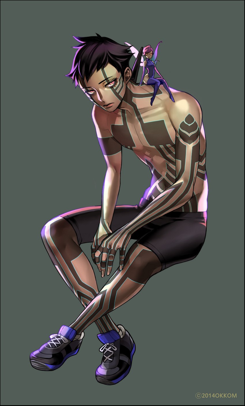 demi-fiend and pixie (shin megami tensei and 1 more) drawn by ocomo