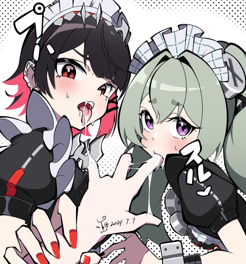 ellen joe and corin wickes (zenless zone zero) drawn by 3qaq