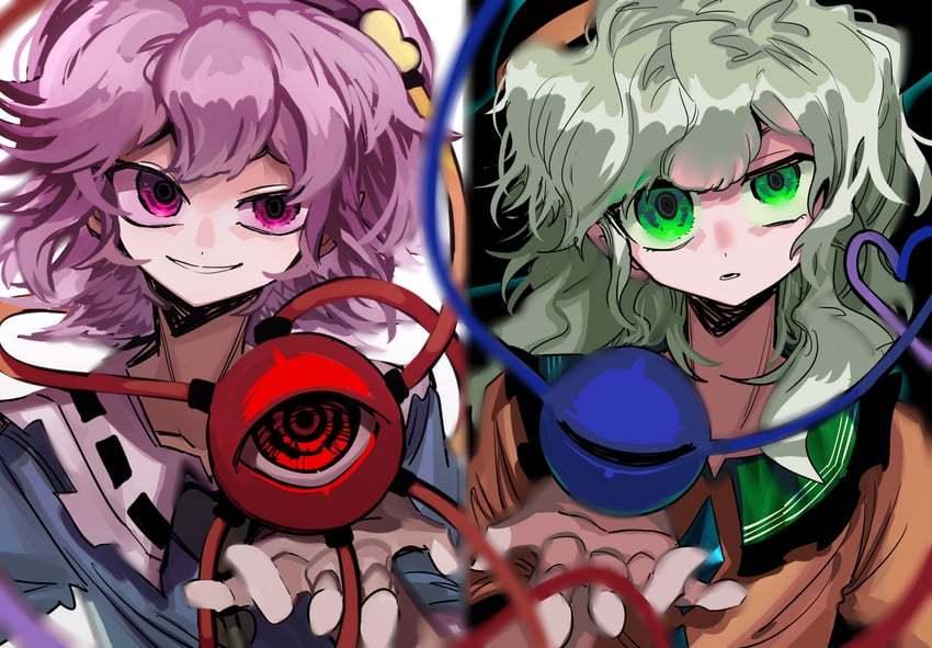 komeiji koishi and komeiji satori (touhou) drawn by ichirugi