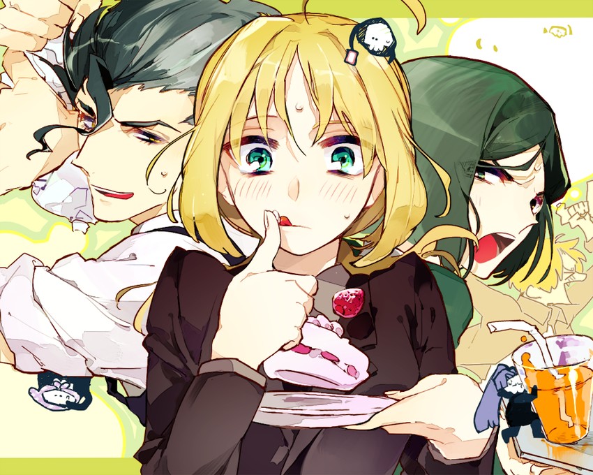 artoria pendragon, saber, waver velvet, diarmuid ua duibhne, assassin, and 1 more (fate and 1 more) drawn by mapi
