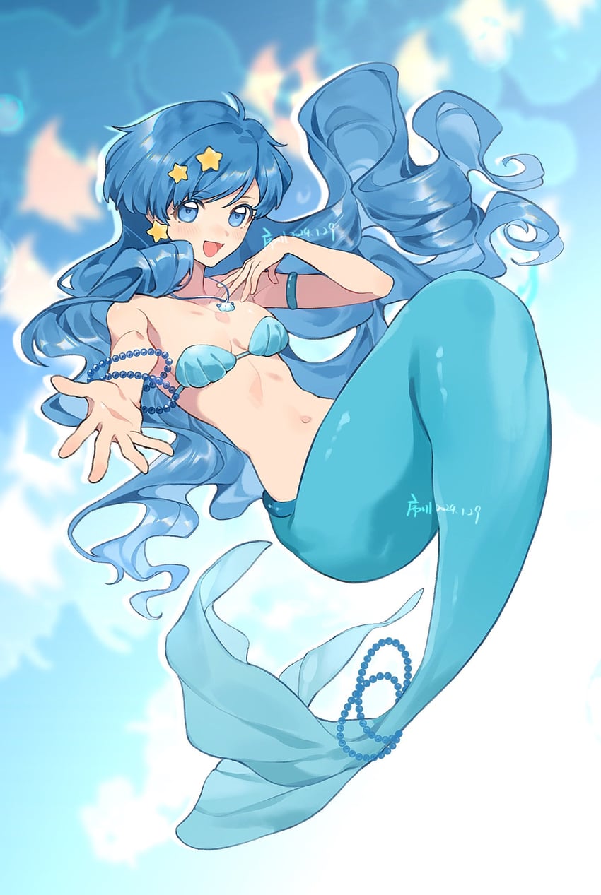 houshou hanon (mermaid melody pichi pichi pitch) drawn by xuchuan