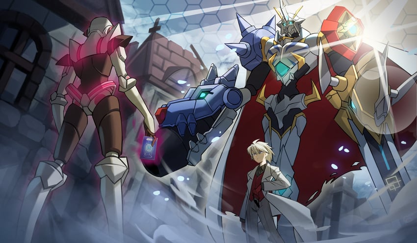 omegamon, omegamon x-antibody, cool boy, and battle npc (digimon and 2 more) drawn by 10_09hwan
