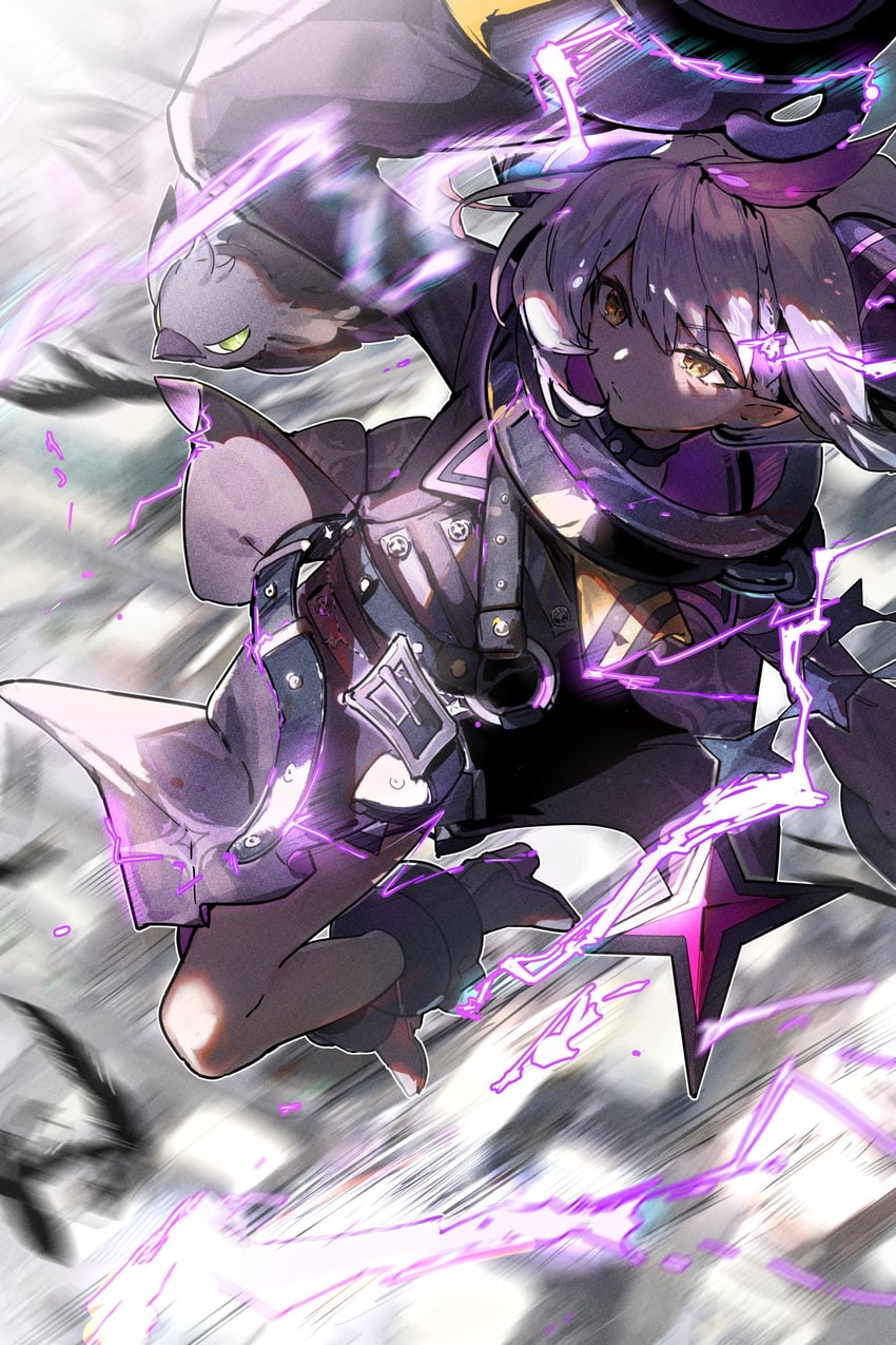 la+ darknesss and crow (hololive) drawn by hinata_(hinata-ur)