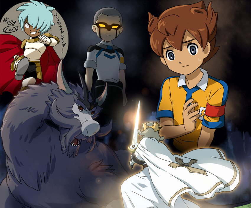 matsukaze tenma, kurama norihito, rei ruku, master dragon, and arthur ou (inazuma eleven and 2 more) drawn by mizuhara_aki