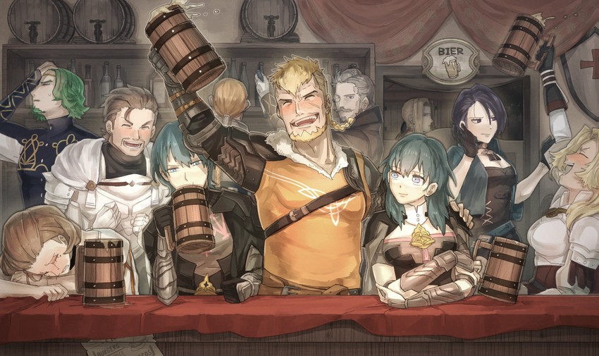 female byleth, male byleth, shamir nevrand, manuela casagranda, catherine, and 6 more (fire emblem and 1 more) drawn by korokoro_daigorou