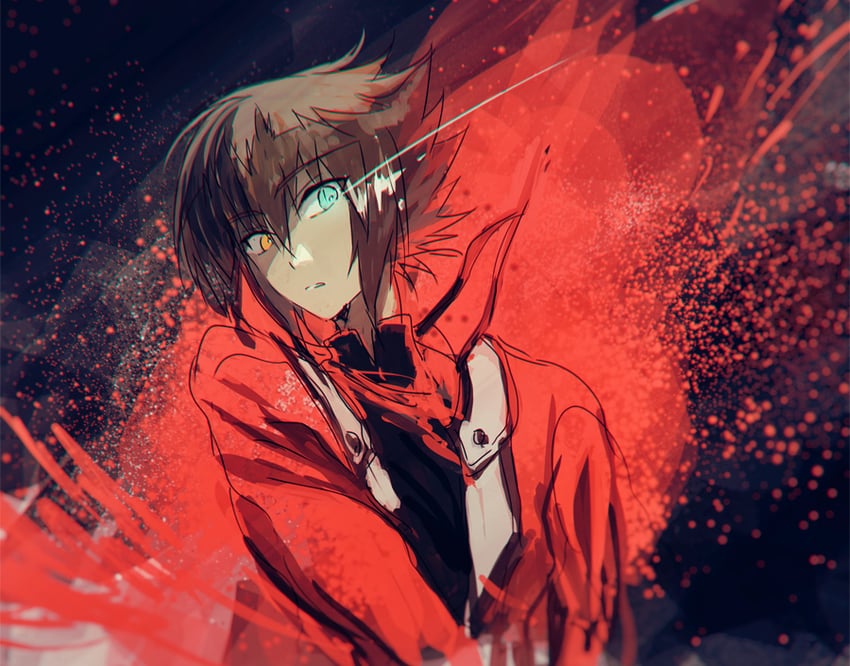 yuki judai (yu-gi-oh! and 1 more) drawn by moribuden