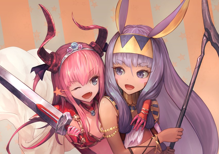 nitocris and elizabeth bathory (fate and 1 more) drawn by kawahara_ryuuta
