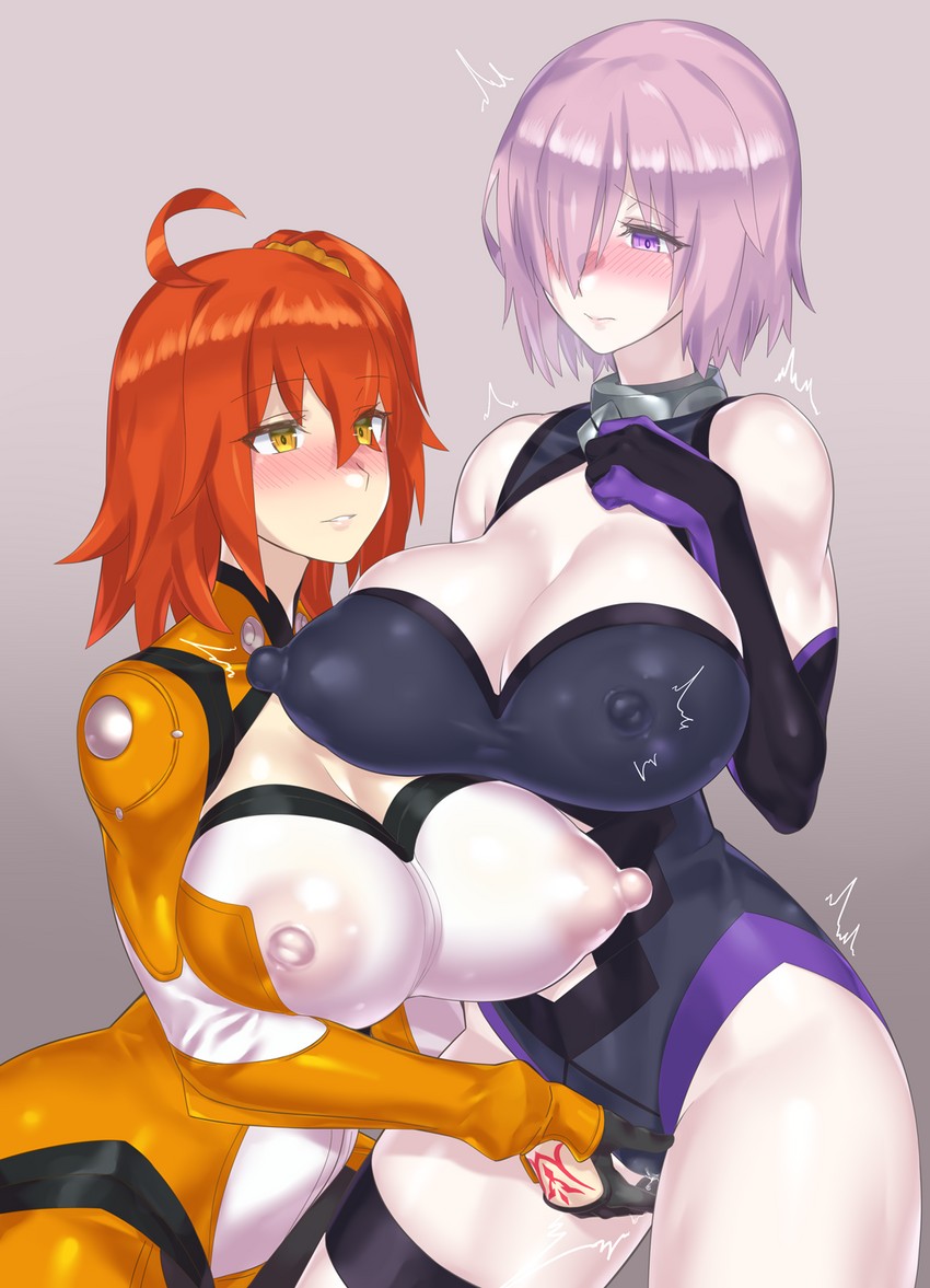 mash kyrielight and fujimaru ritsuka (fate and 1 more) drawn by mizuumi_(bb)