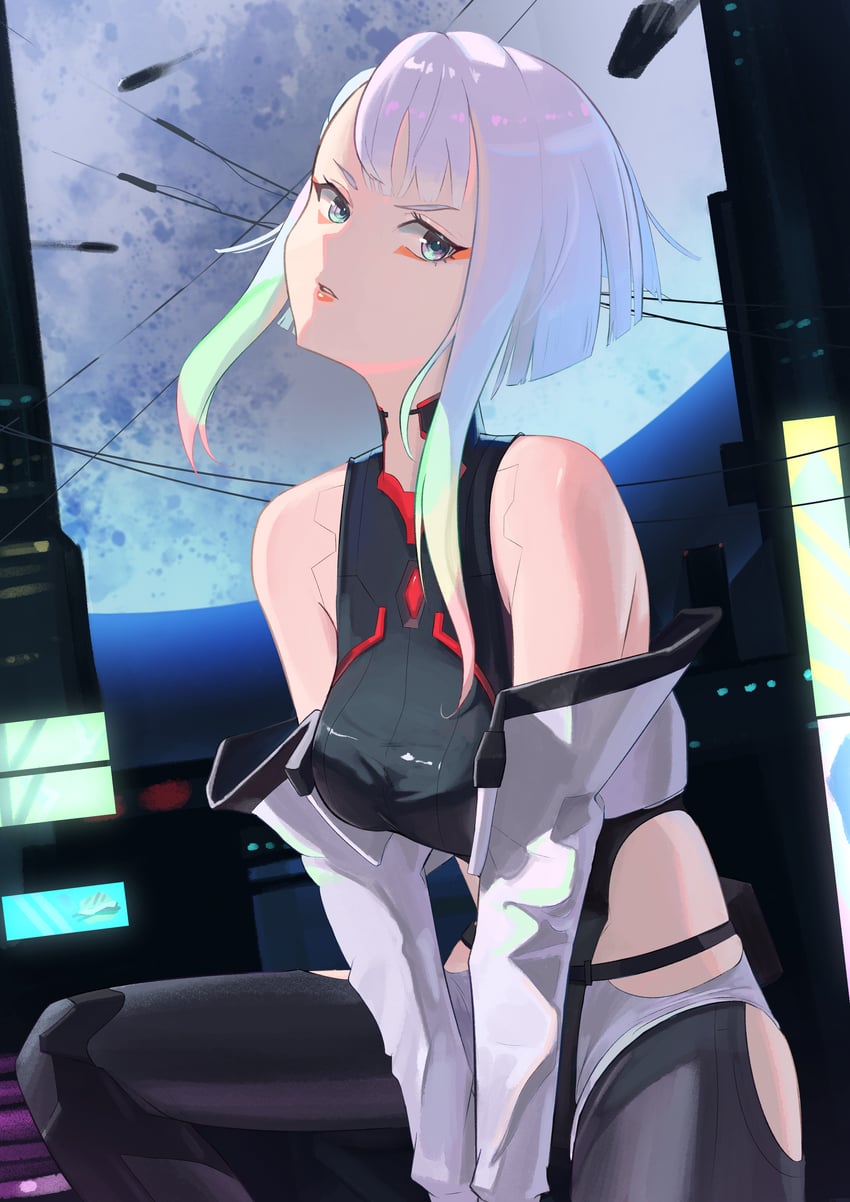 lucy (cyberpunk and 1 more) drawn by besi_(besidoesart)