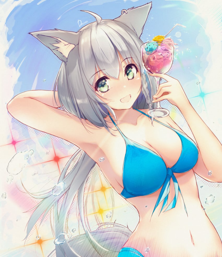 shirakami fubuki (hololive) drawn by dermar