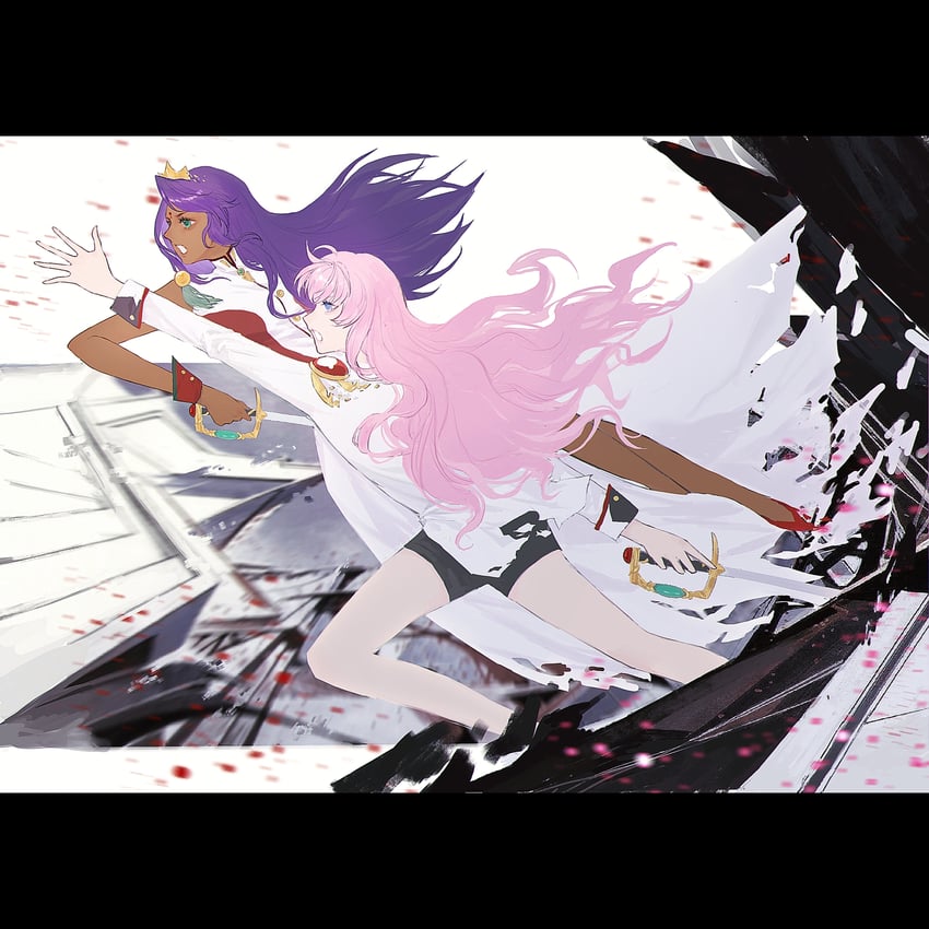 tenjou utena and himemiya anthy (shoujo kakumei utena) drawn by emmmwuyan