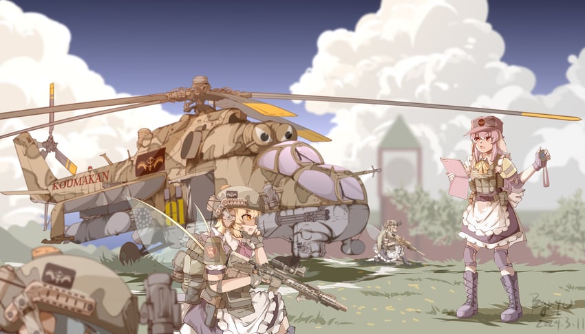 reisen udongein inaba and fairy maid (touhou) drawn by pzgr.40