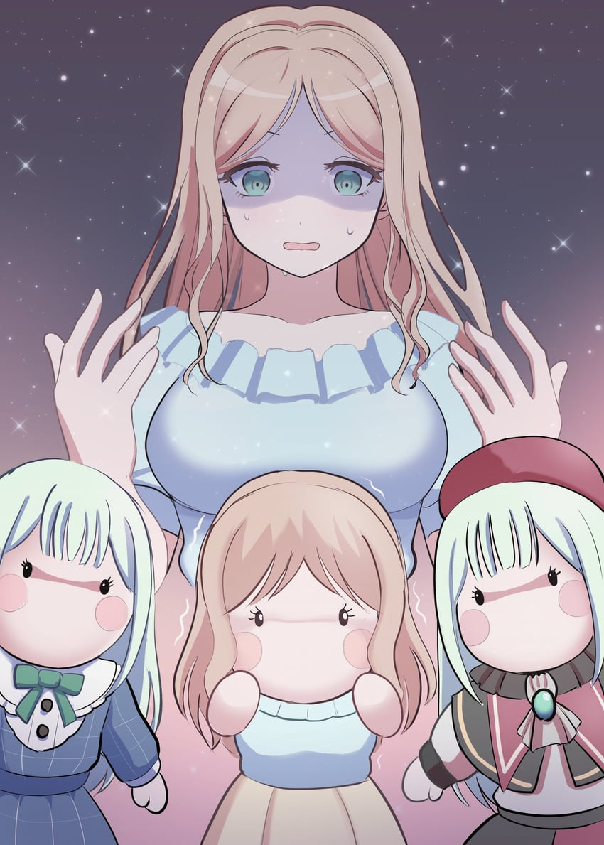 nagasaki soyo, wakaba mutsumi, and mortis (bang dream! and 1 more) drawn by sandman_(gm4zfijcwbz3g4y)