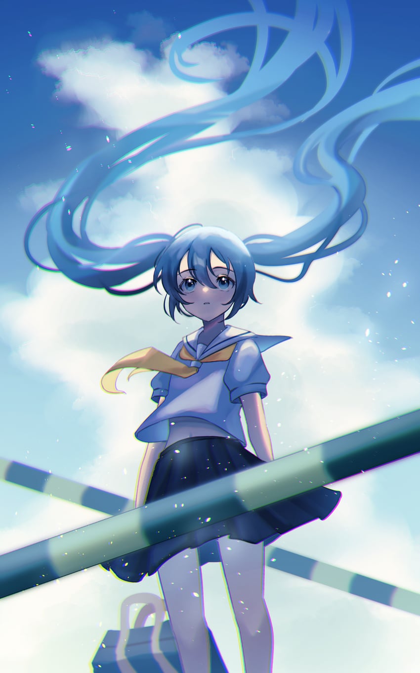 hatsune miku (vocaloid and 1 more) drawn by tsumurimai