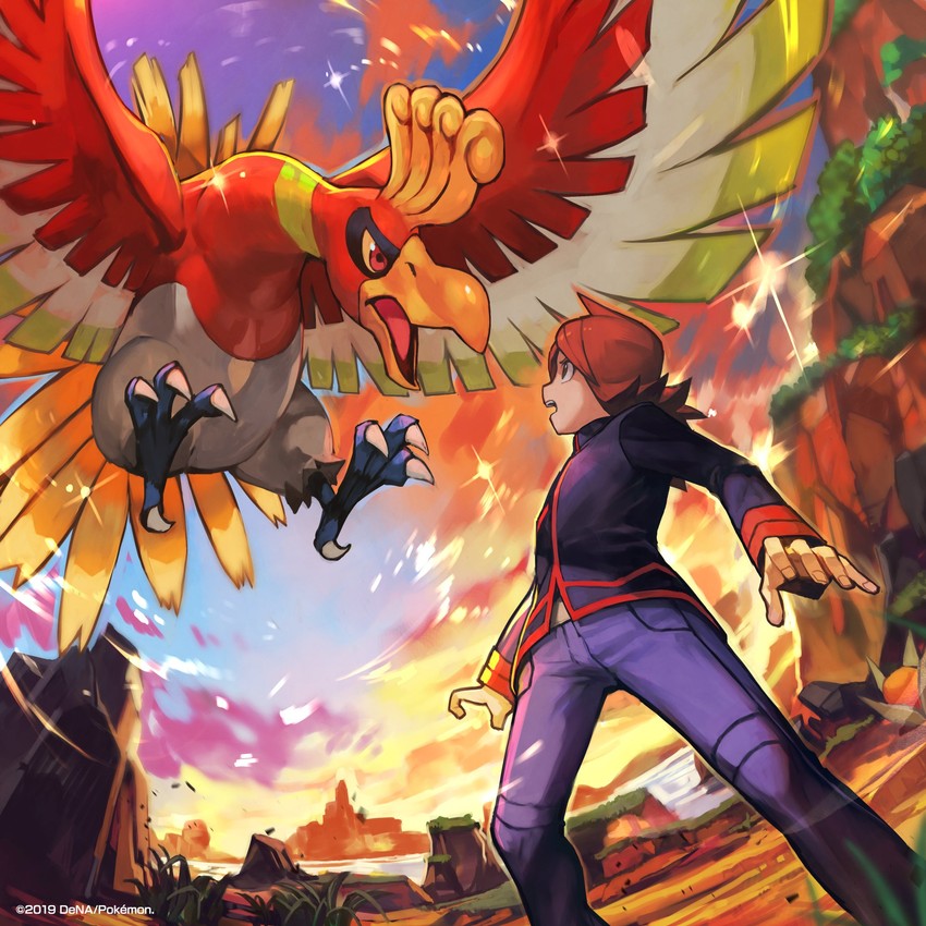 silver and ho-oh (pokemon and 2 more) drawn by hungry_clicker