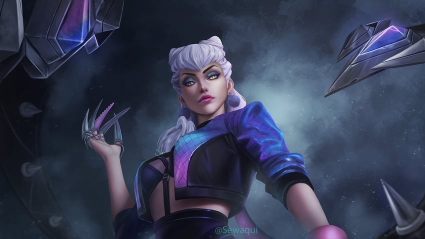 evelynn and k/da all out evelynn (league of legends) drawn by sewaqui