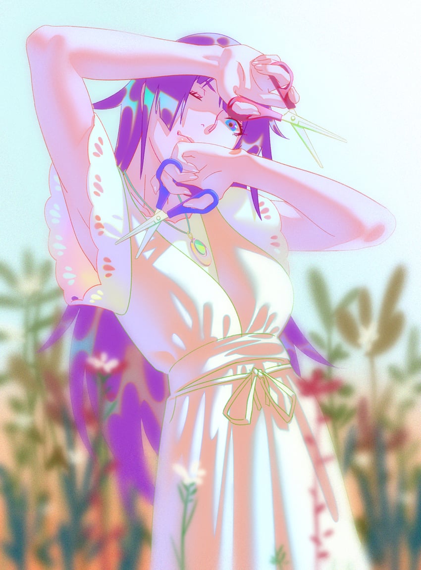 senjougahara hitagi (monogatari and 1 more) drawn by rapa_rachi