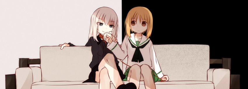 nishizumi miho and itsumi erika (girls und panzer) drawn by fud