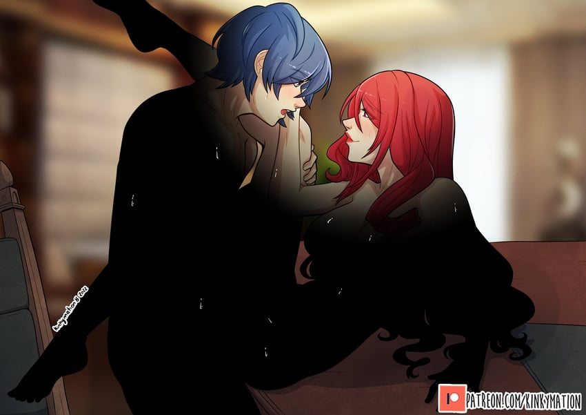 yuuki makoto and kirijou mitsuru (persona and 2 more) drawn by kinkymation