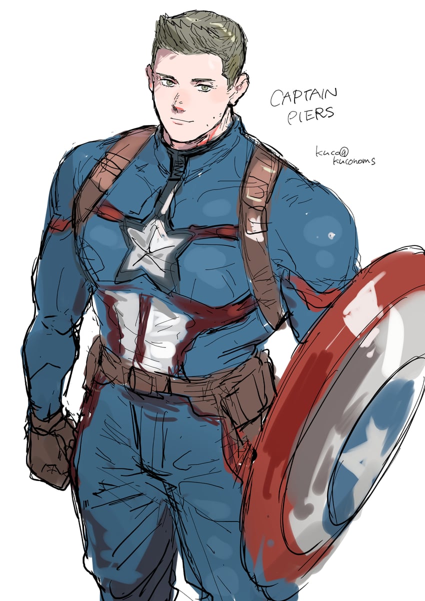 captain america and piers nivans (marvel and 3 more) drawn by kuconoms