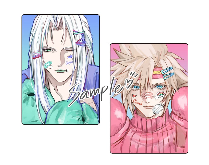 cloud strife and sephiroth (final fantasy and 1 more) drawn by buster_aoi