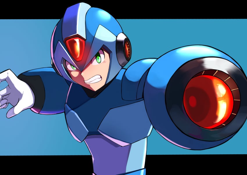 x (mega man and 1 more) drawn by ylong