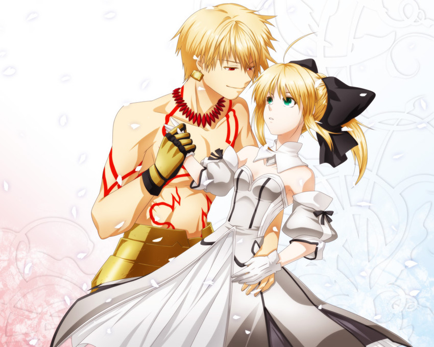 artoria pendragon, saber, gilgamesh, and saber lily (fate and 2 more) drawn by tacho