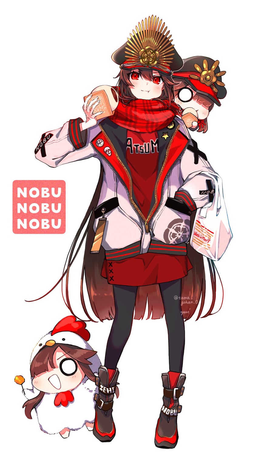 oda nobunaga and mini nobu (fate and 1 more) drawn by yui_(tamagohan)