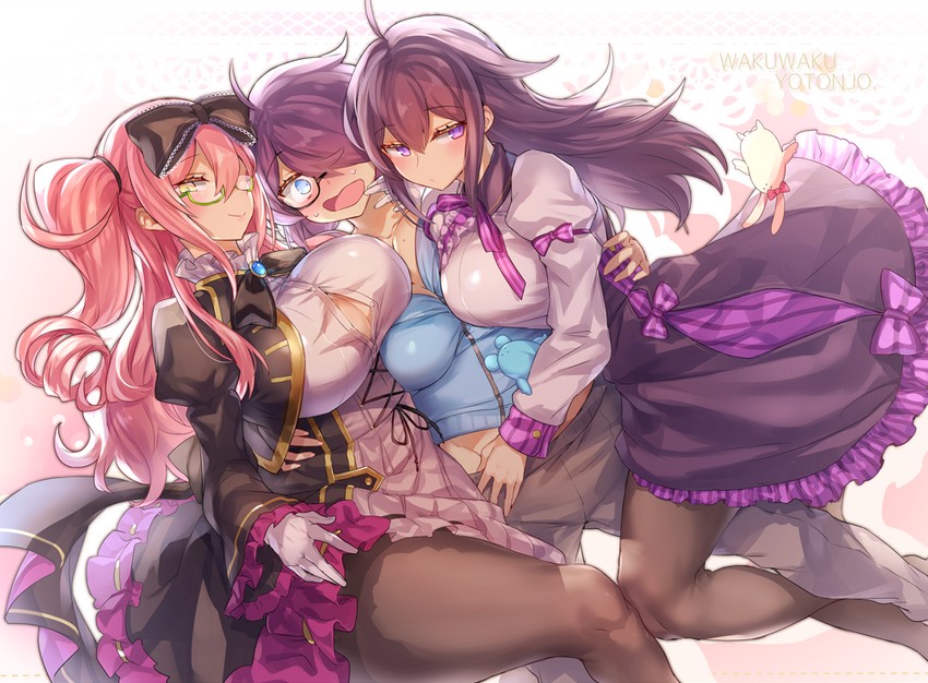 haruto, renna, and akiho (original) drawn by pokoten_(pokoten718)