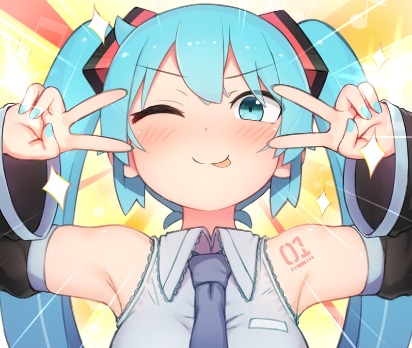 hatsune miku (fate and 2 more) drawn by abmayo