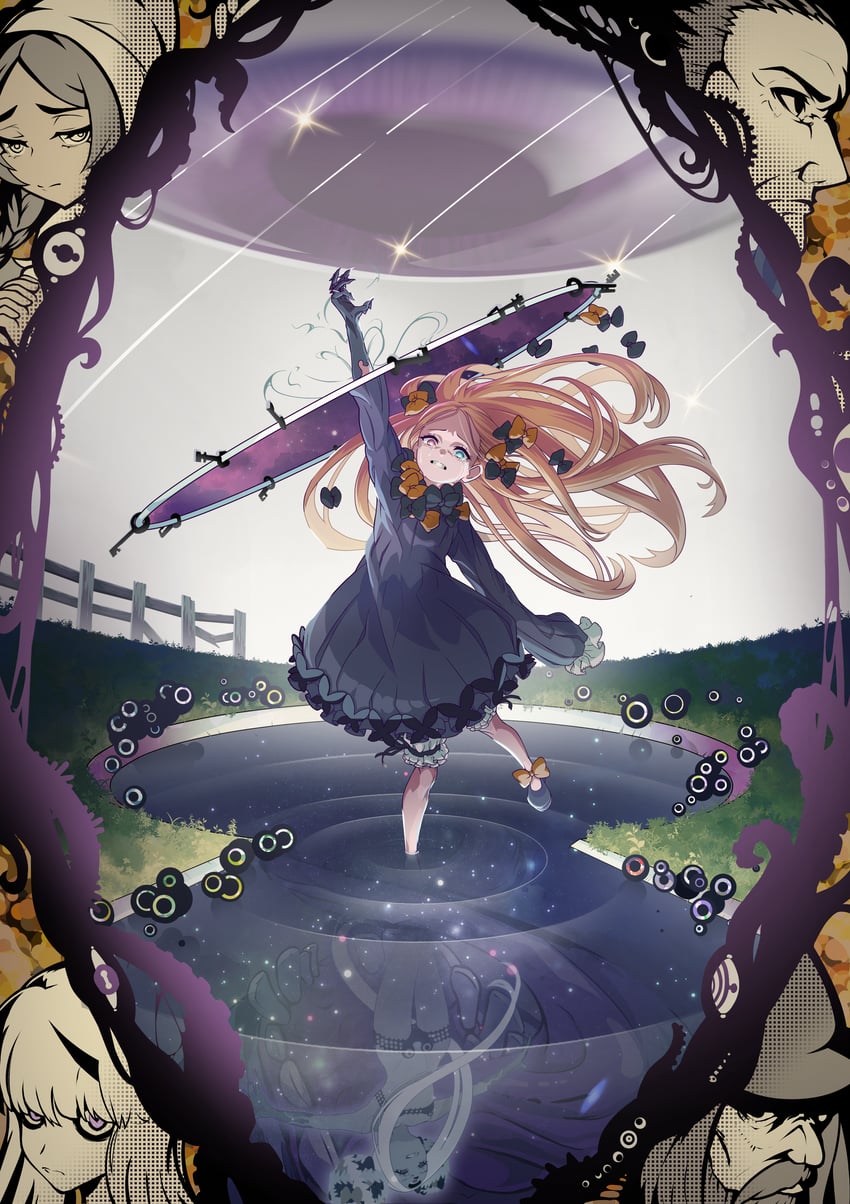abigail williams, lavinia whateley, queen of sheba, randolph carter, and matthew hopkins (fate and 1 more) drawn by gajumaru09
