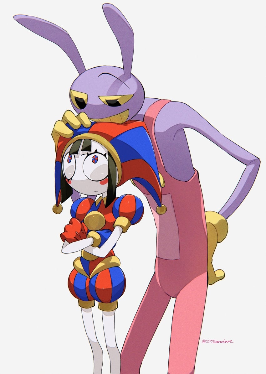 pomni and jax (the amazing digital circus) drawn by sonokare