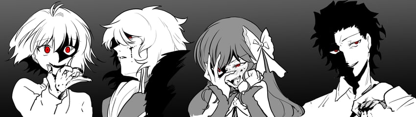 arcueid brunestud, michael roa valdamjong, noel, dead apostle noel, and vlov arkhangel (tsukihime) drawn by metarogu