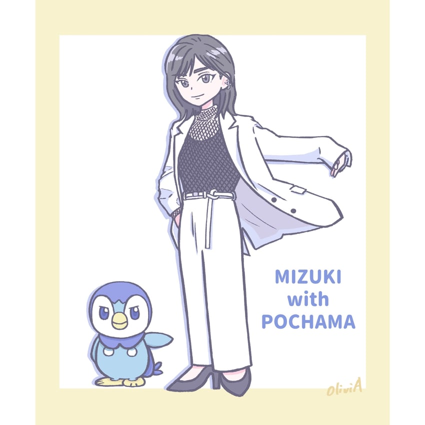 selene and piplup (pokemon and 2 more) drawn by olivia_(shkm2443)