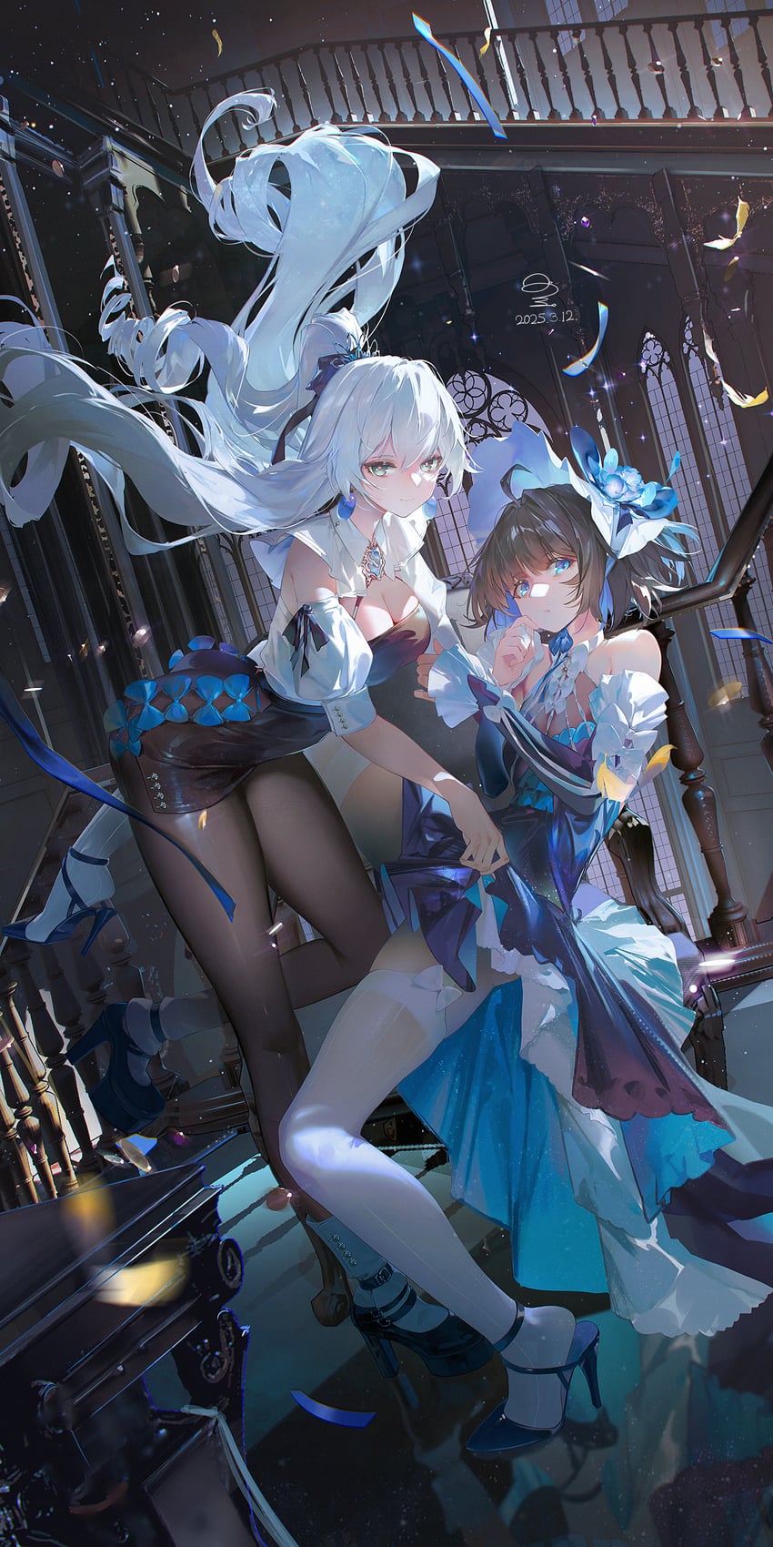 bronya zaychik and seele vollerei (honkai and 1 more) drawn by ribao