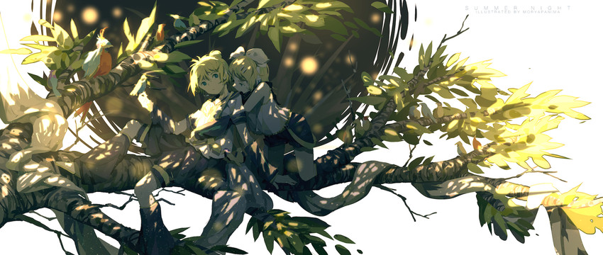 kagamine rin and kagamine len (vocaloid) drawn by moryapanima