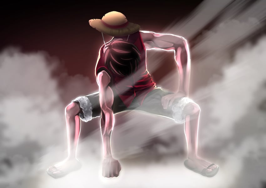 monkey d. luffy (one piece) drawn by nabi_love_8