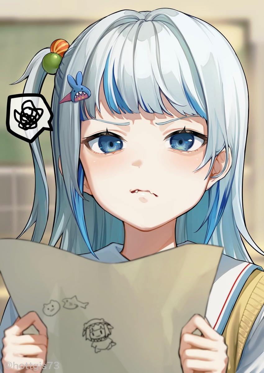 gawr gura and smol gura (hololive and 1 more) drawn by shi_niao