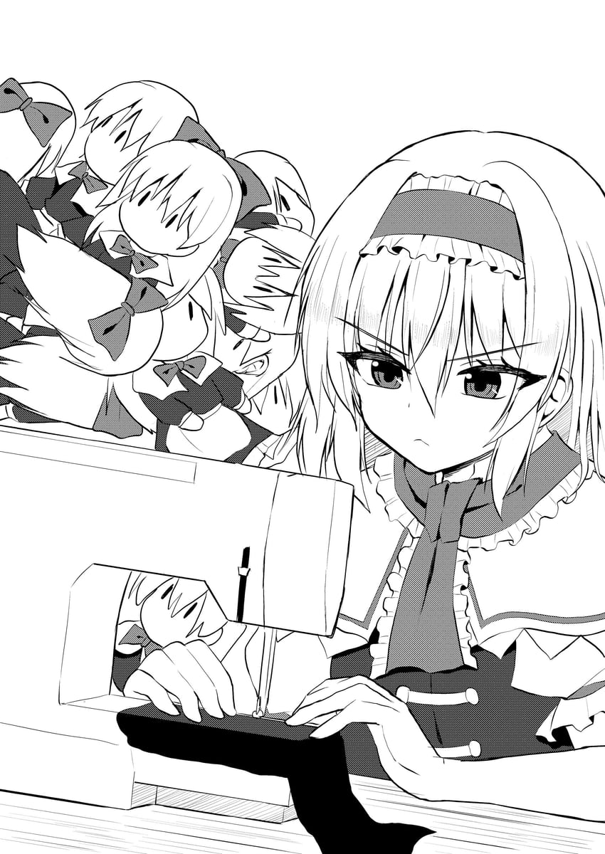 alice margatroid and shanghai doll (touhou) drawn by sugiyama_ichirou