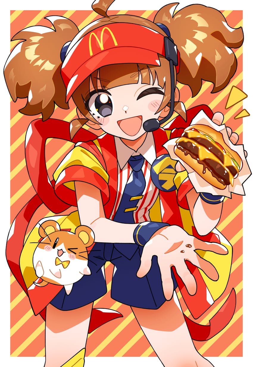 imadake dabuchi tabemi and imadake dabuchi tabesuke (mcdonald's) drawn by fuji_tarawi
